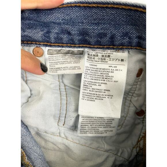 VTG Levi's 501 XX Denim Jeans 33 X 32 Button Fly Straight 90s Red Tab Grunge - Picture 15 of 16